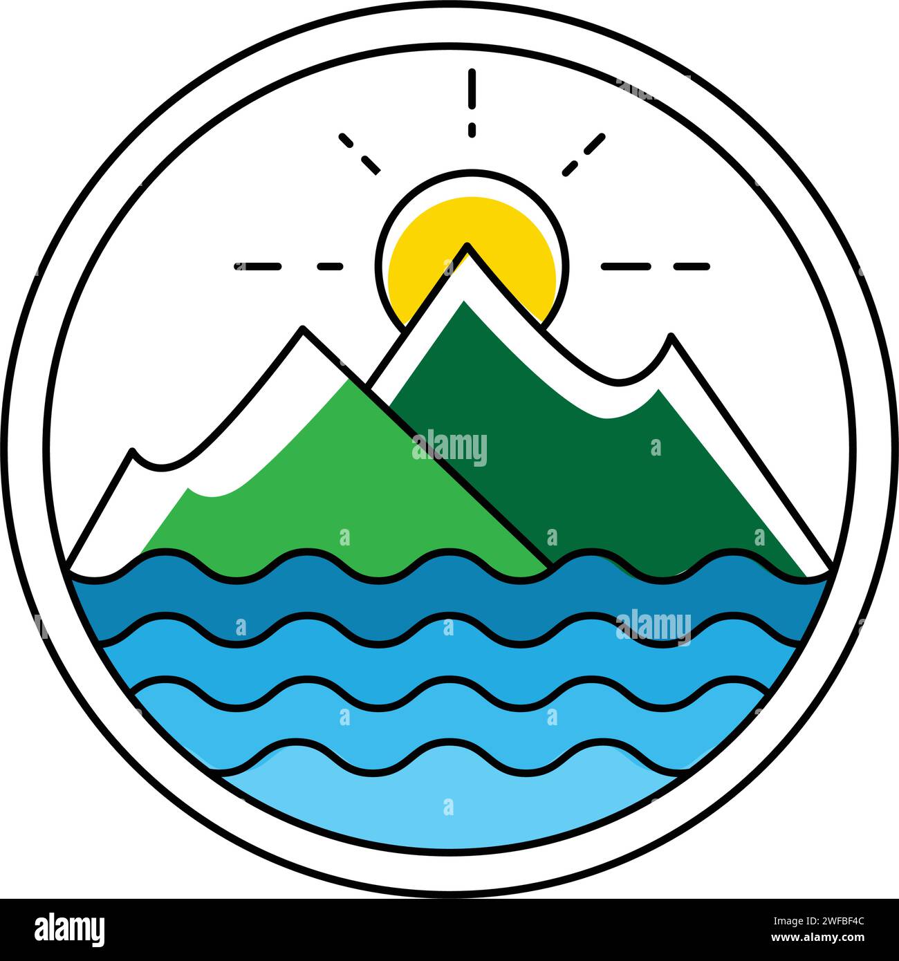 L'icône de montagne modèle logo Vector illustration design Illustration de Vecteur