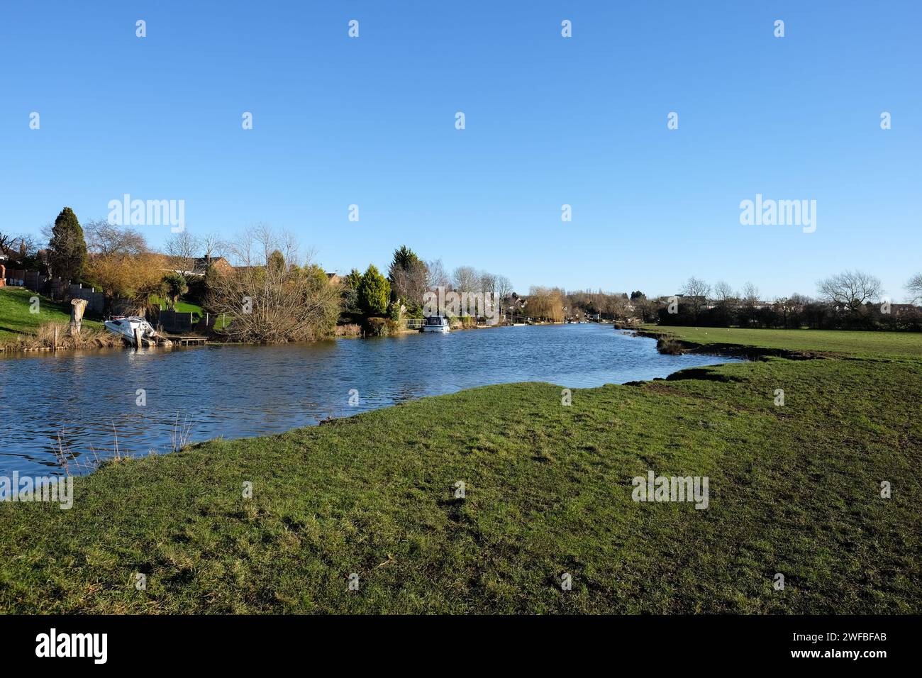 vue du riiver soar à barrow upon soar leicestershire Banque D'Images