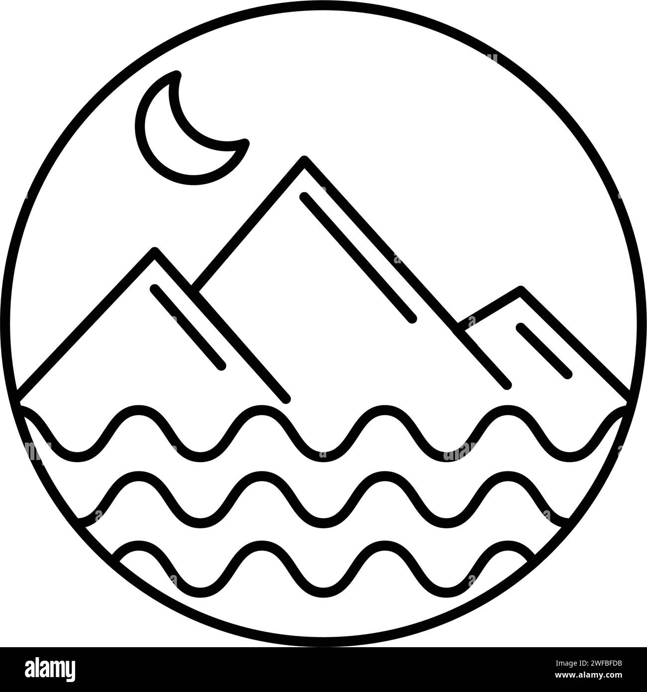 L'icône de montagne modèle logo Vector illustration design Illustration de Vecteur