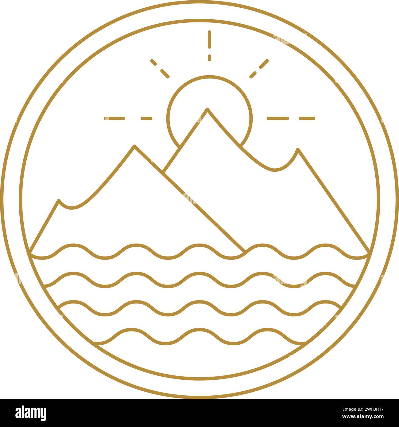 L'icône de montagne modèle logo Vector illustration design Illustration de Vecteur