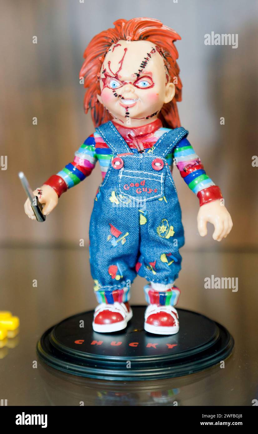 Bendyfigs™ – Chucky exposé au salon du jouet 2024, Olympia, Londres Banque D'Images