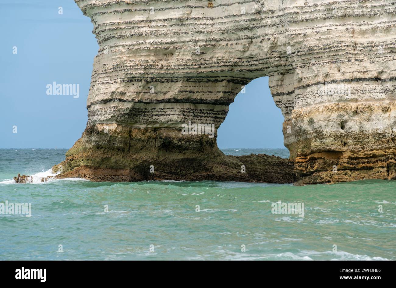 Paysage côtier autour d'Etretat, une commune du département de Seine-Maritime dans la région Normandie du Nord-Ouest de la France Banque D'Images