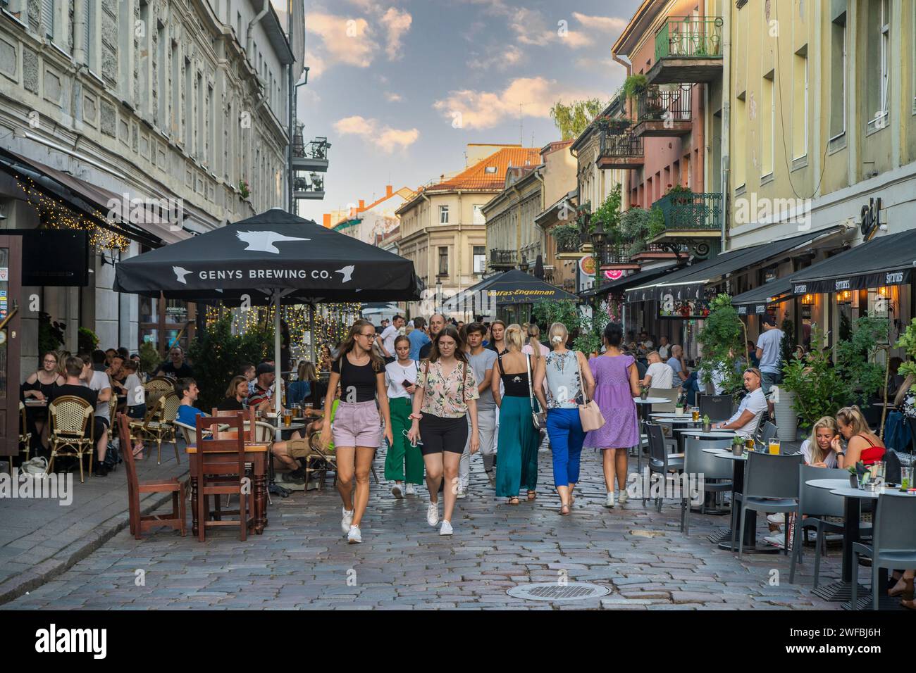 Kaunas, Lituanie : Vilniaus gatvė Banque D'Images