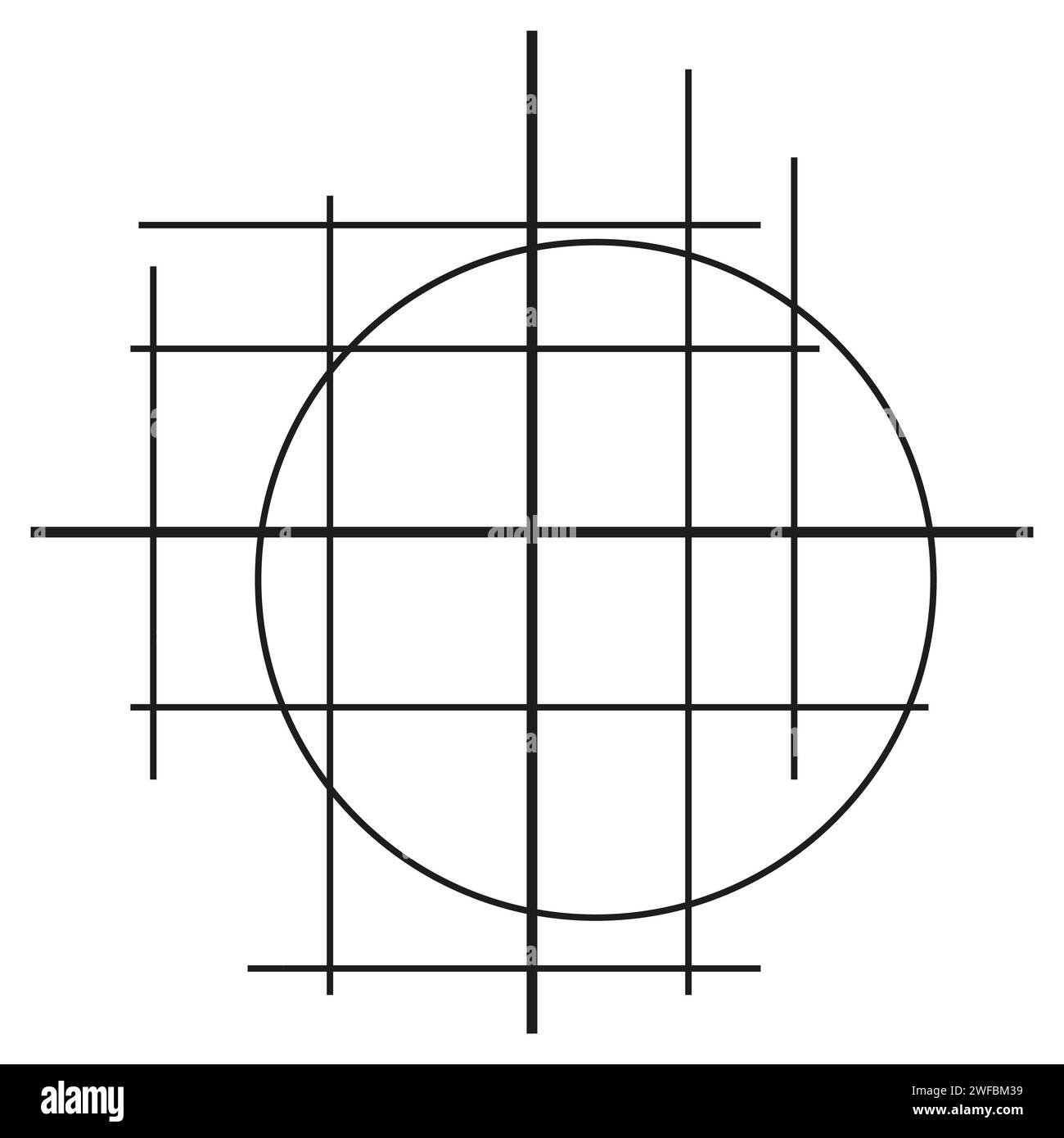 Hachures, cercles de lignes enchevêtrées. Illustration vectorielle. SPE 10. Image de stock. Illustration de Vecteur