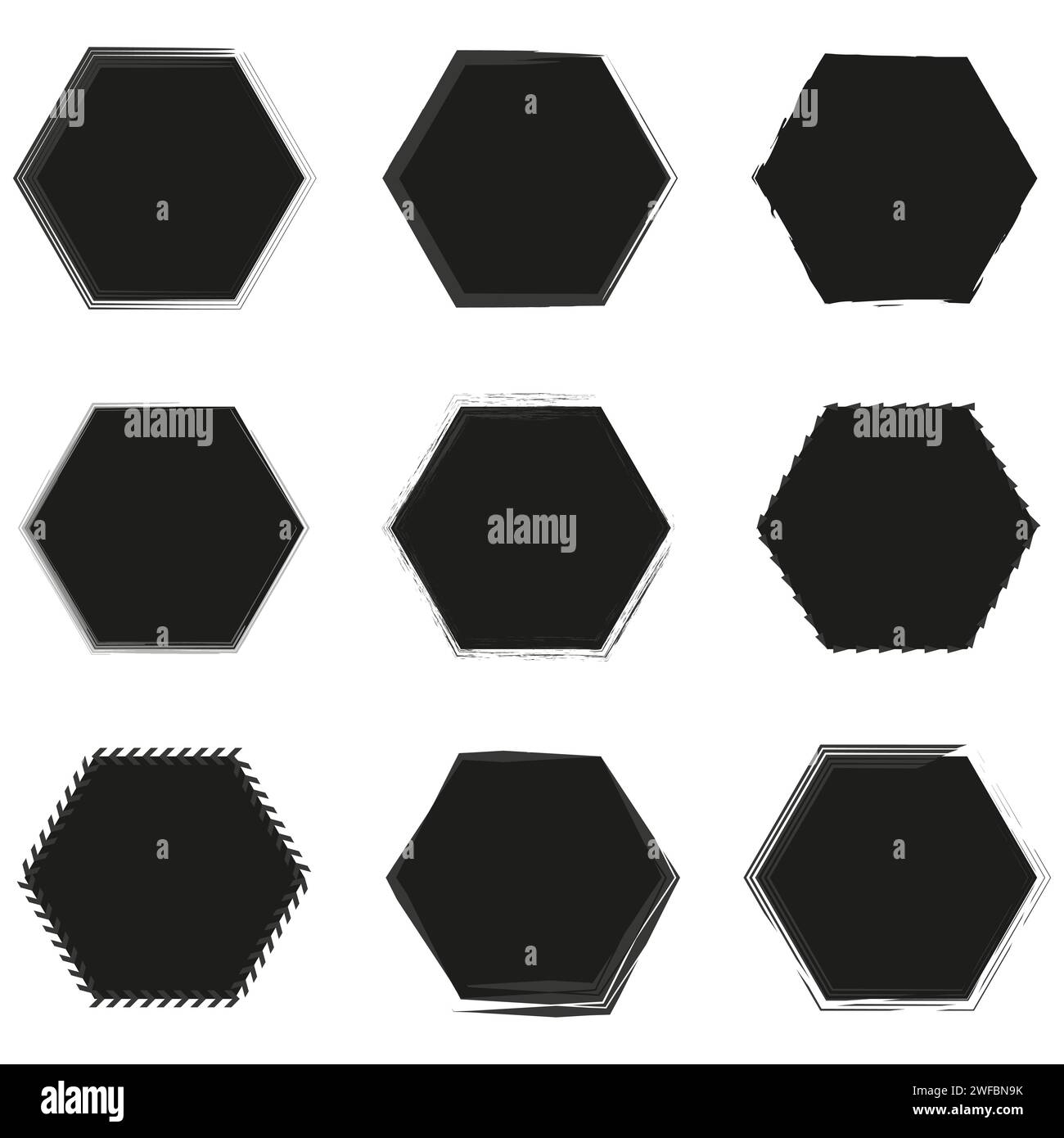 Icône hexagone. Polygone hexagonal à six côtés. Illustration vectorielle. SPE 10. Image de stock. Illustration de Vecteur