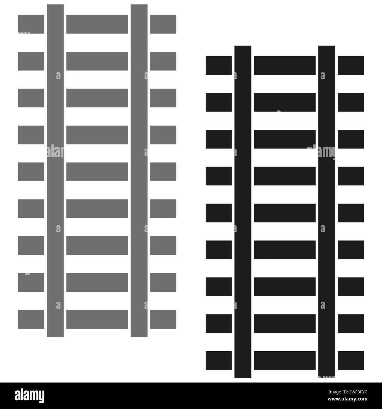 Chemin de fer noir. Illustration vectorielle. SPE 10. Illustration de Vecteur