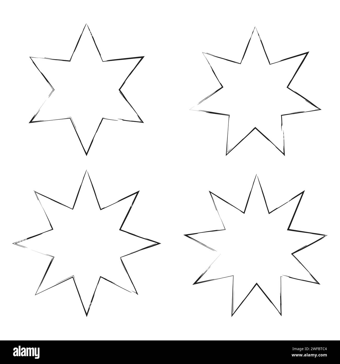 Icône de silhouette de forme polygonale. Figure géométrique. Élément mathématique de base. L'éducation scolaire. Illustration vectorielle. Image de stock. SPE 10. Illustration de Vecteur