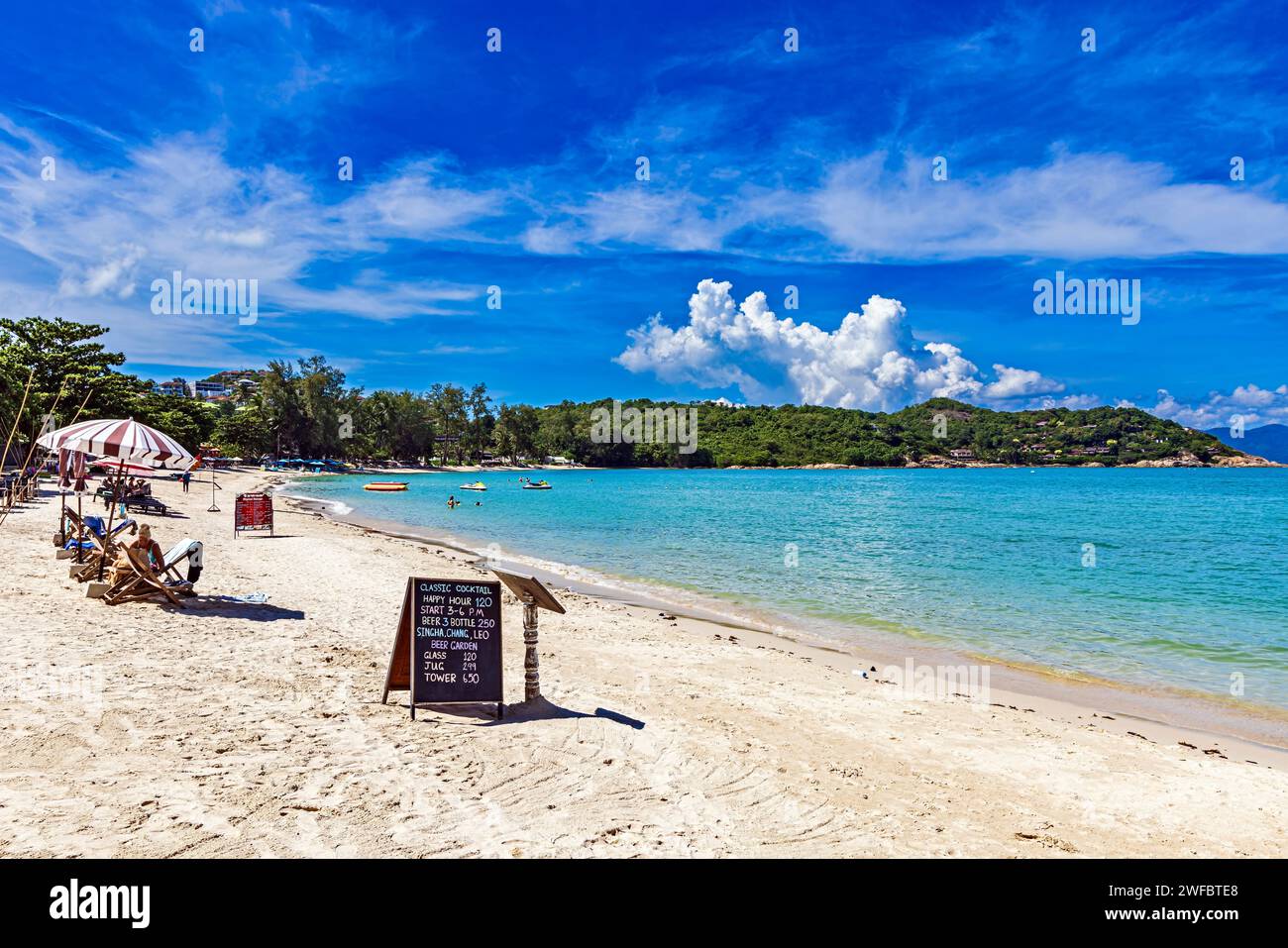 Plage de Choeng mon, Bo Phut, Ko Samui, Thaïlande Banque D'Images