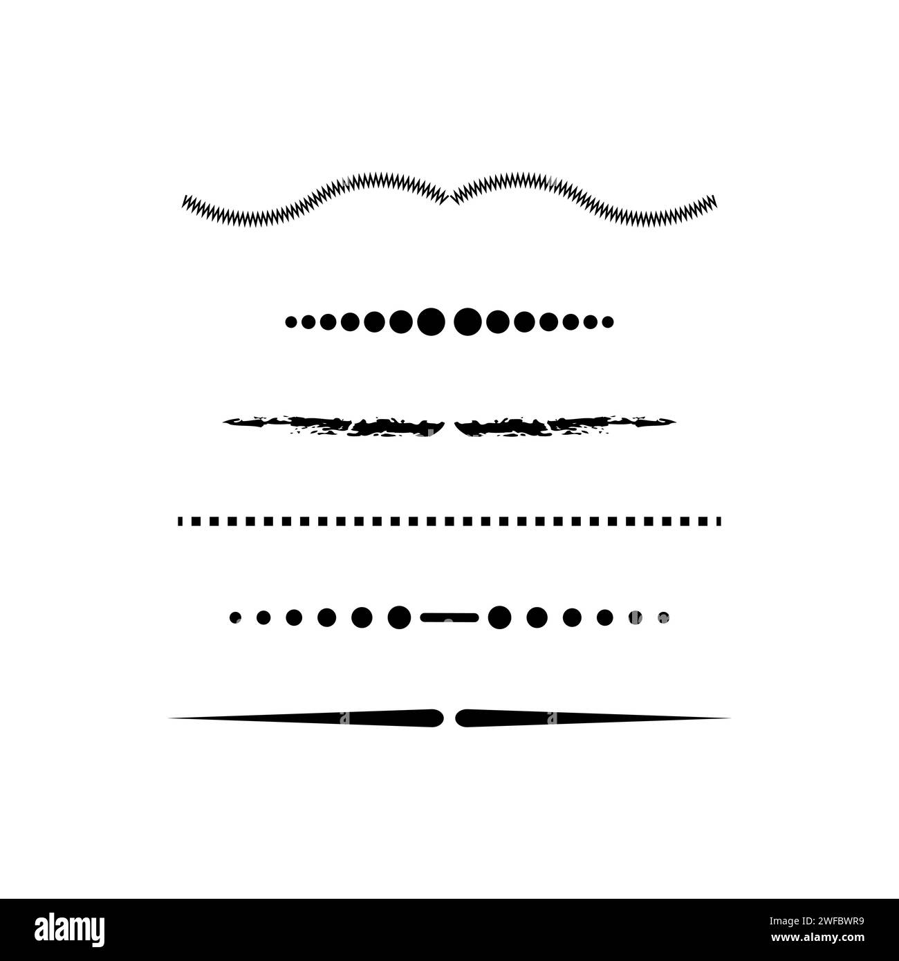 différentes lignes de points. Fond dessiné à la main. Illustration vectorielle. image de stock. SPE 10. Illustration de Vecteur