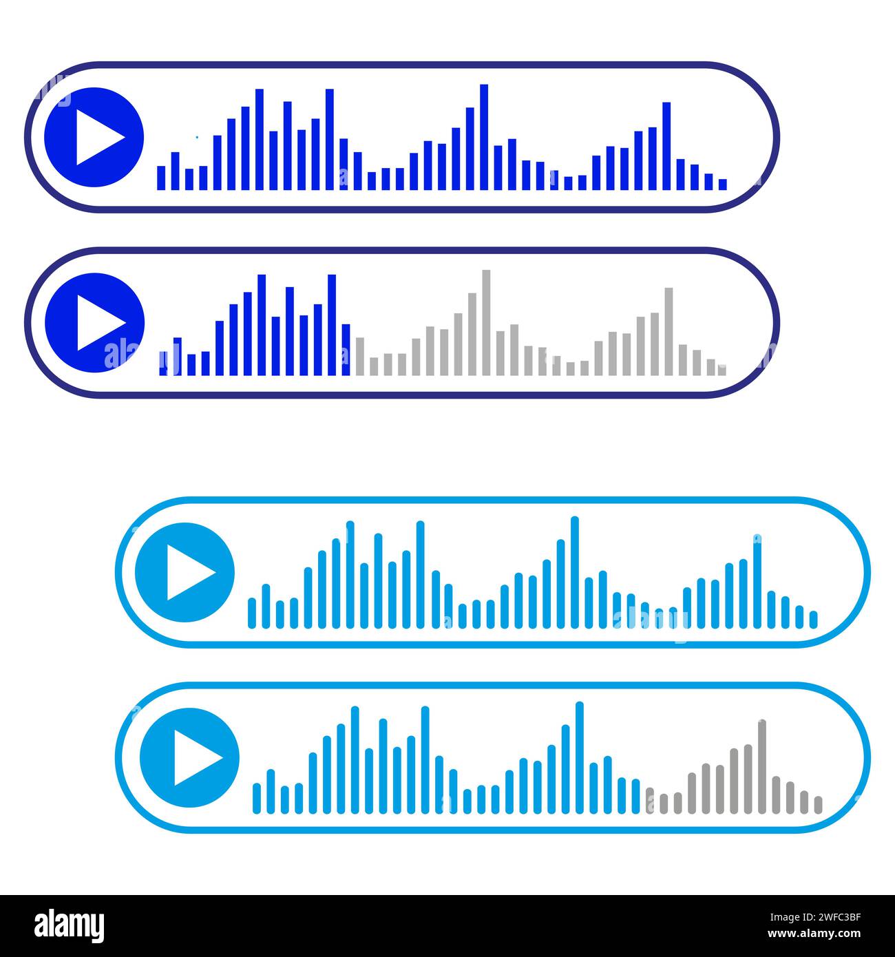 messages vocaux. Téléphone d'enregistrement de message vocal. Icône de message de discussion. Illustration vectorielle. image de stock. SPE 10. Illustration de Vecteur