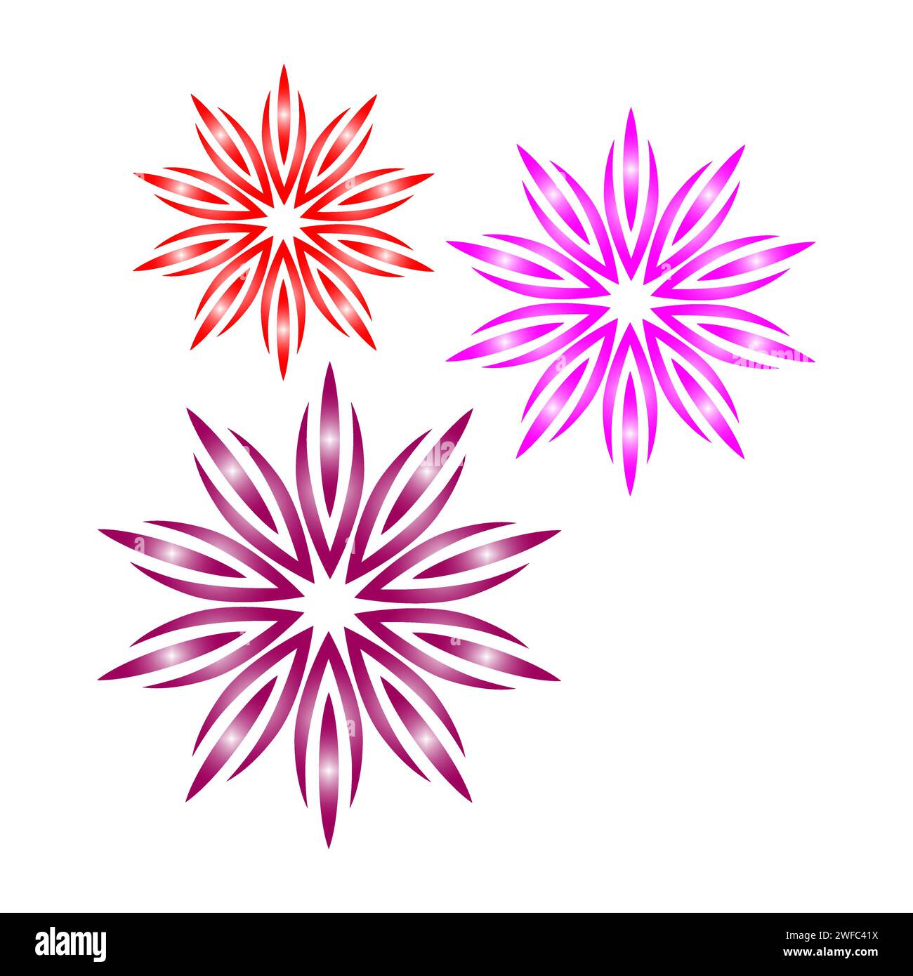 rayons de fleurs abstraites sur fond clair. Icône étoile. Pouvoir floral. Illustration vectorielle. Image de stock. SPE 10. Illustration de Vecteur