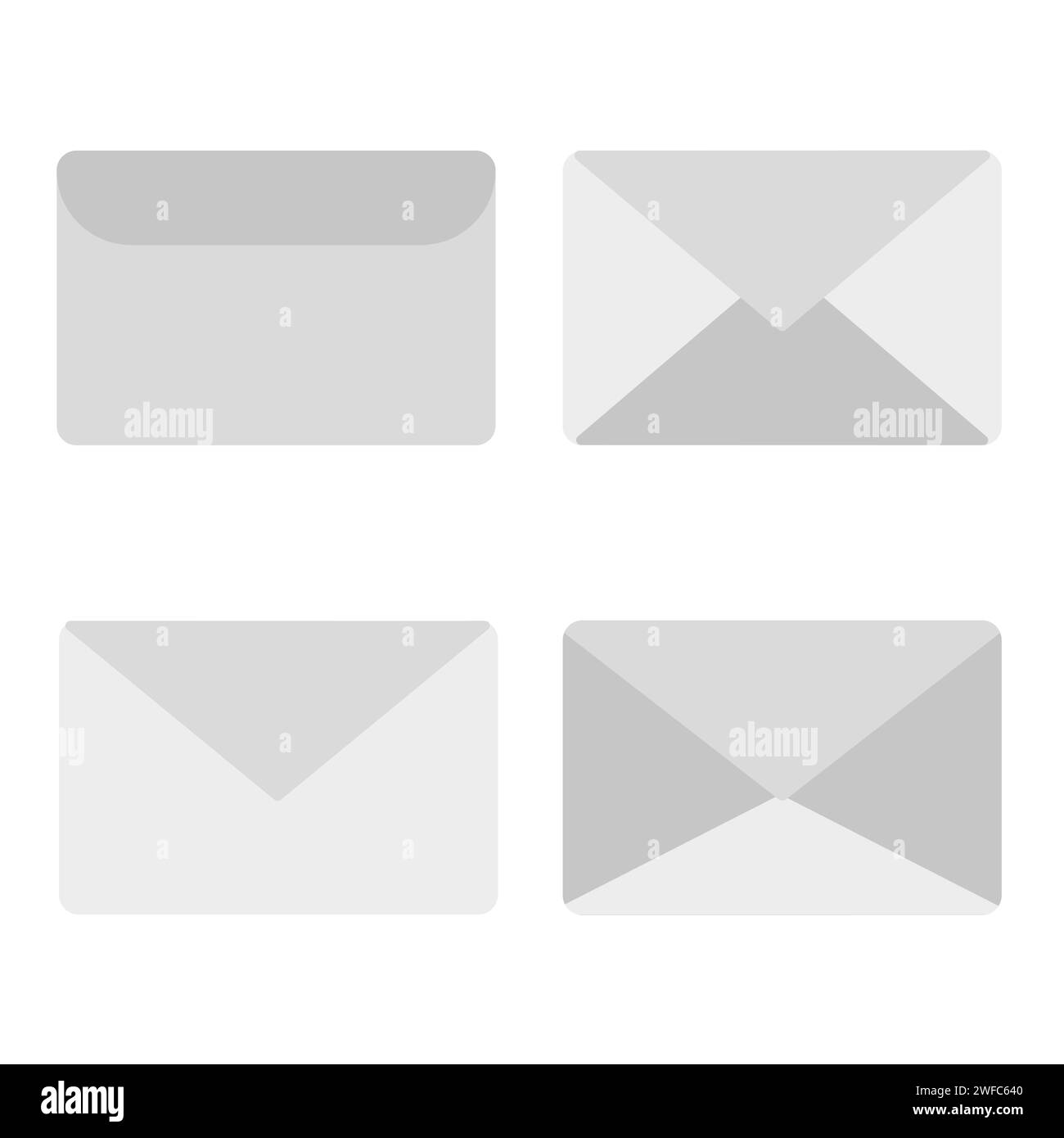 Jeu d'icônes enveloppes. Symbole lettre. Envoyer le logo. Contexte de la communication. Conception de modèle. Illustration vectorielle. Image de stock. SPE 10. Illustration de Vecteur