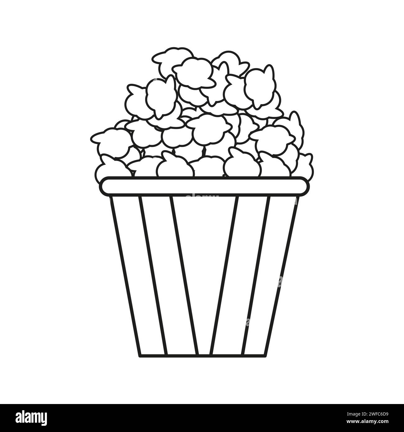 Icône du godet à pop-corn. Elément de conception. Illustration vectorielle. image de stock. SPE 10. Illustration de Vecteur