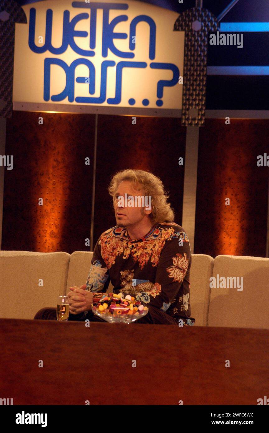 DATE D'ENREGISTREMENT NON INDIQUÉE thomas,gottschalk,wetten dass,1103 thomas,gottschalk,wetten dass,1103 Banque D'Images