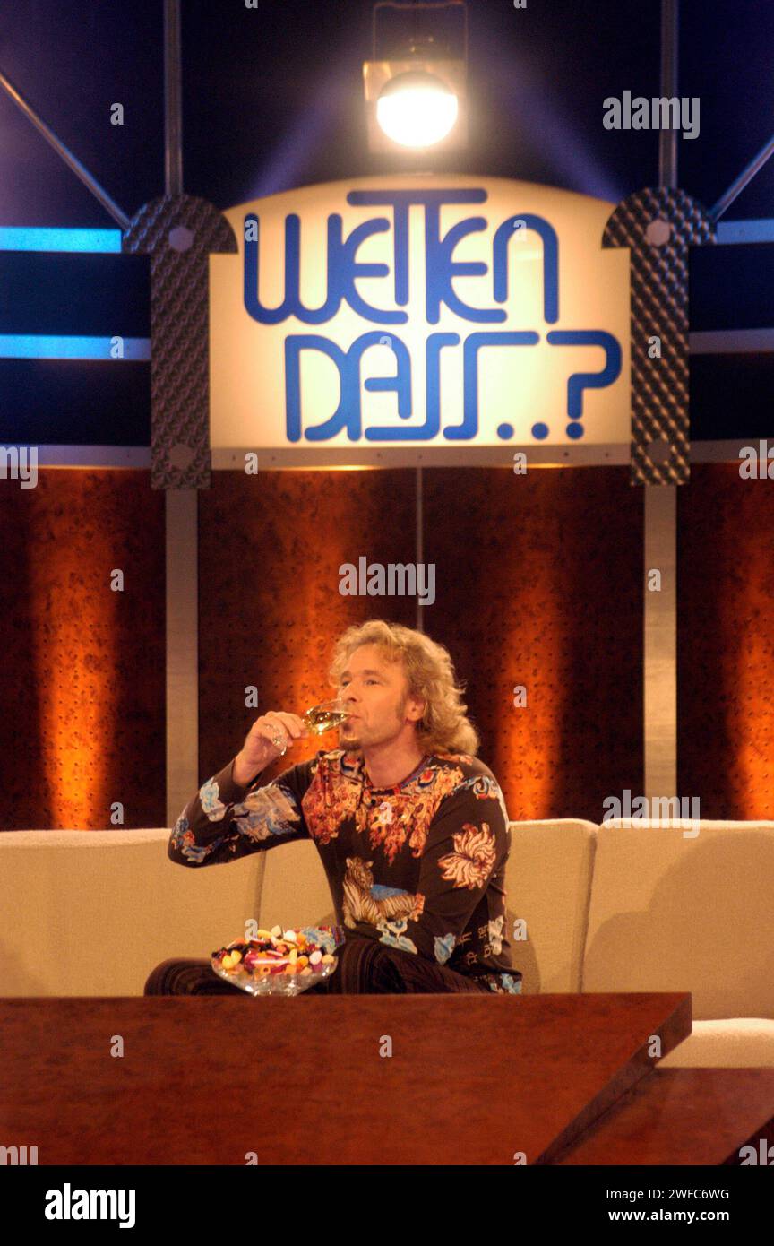 DATE D'ENREGISTREMENT NON INDIQUÉE thomas,gottschalk,wetten dass,1103 thomas,gottschalk,wetten dass,1103 Banque D'Images