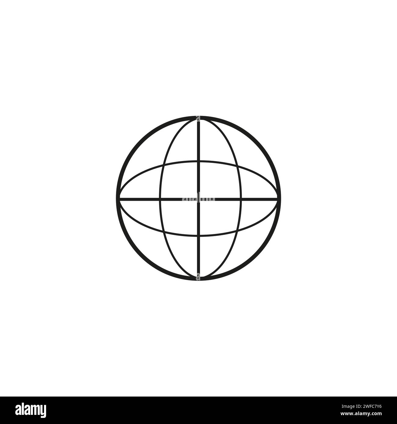 Icône de globe terrestre plat. Illustration vectorielle. Image de stock. SPE 10. Illustration de Vecteur