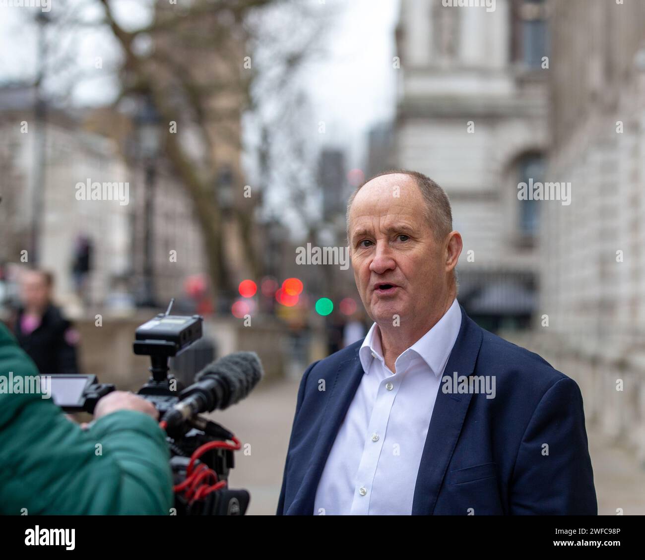 Londres, le 30 janvier 2024 Kevin Hollinrake député Ministre des postes à l'extérieur du cabinet vu Whitehall Credit : Richard Lincoln/Alamy Live News Banque D'Images