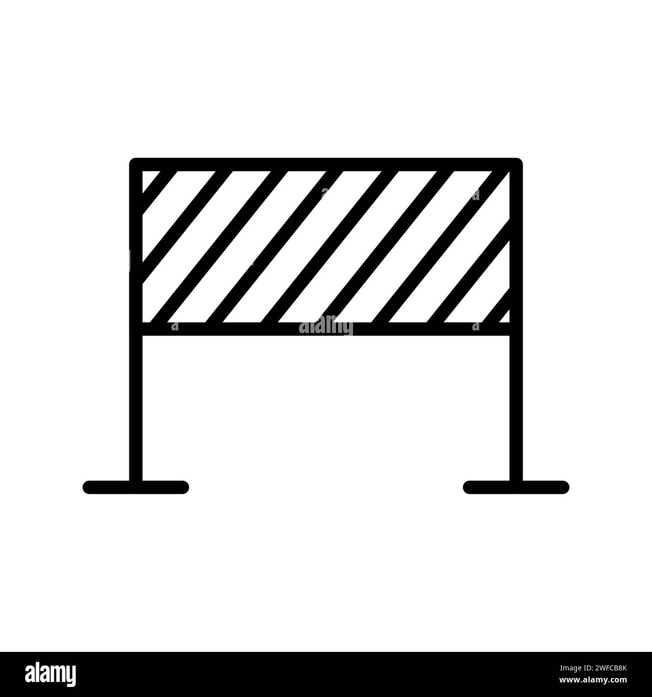 Icône plate avec icône d'élément barrière. Signe interdit. Illustration vectorielle. Image de stock. SPE 10. Illustration de Vecteur