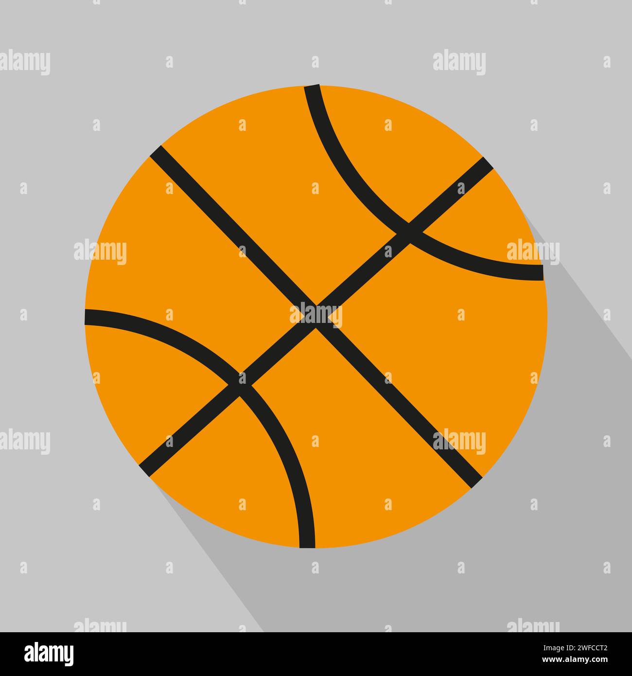 basket-ball orange. Sport d'équipe. Illustration vectorielle. Image de stock. spe 10. Illustration de Vecteur