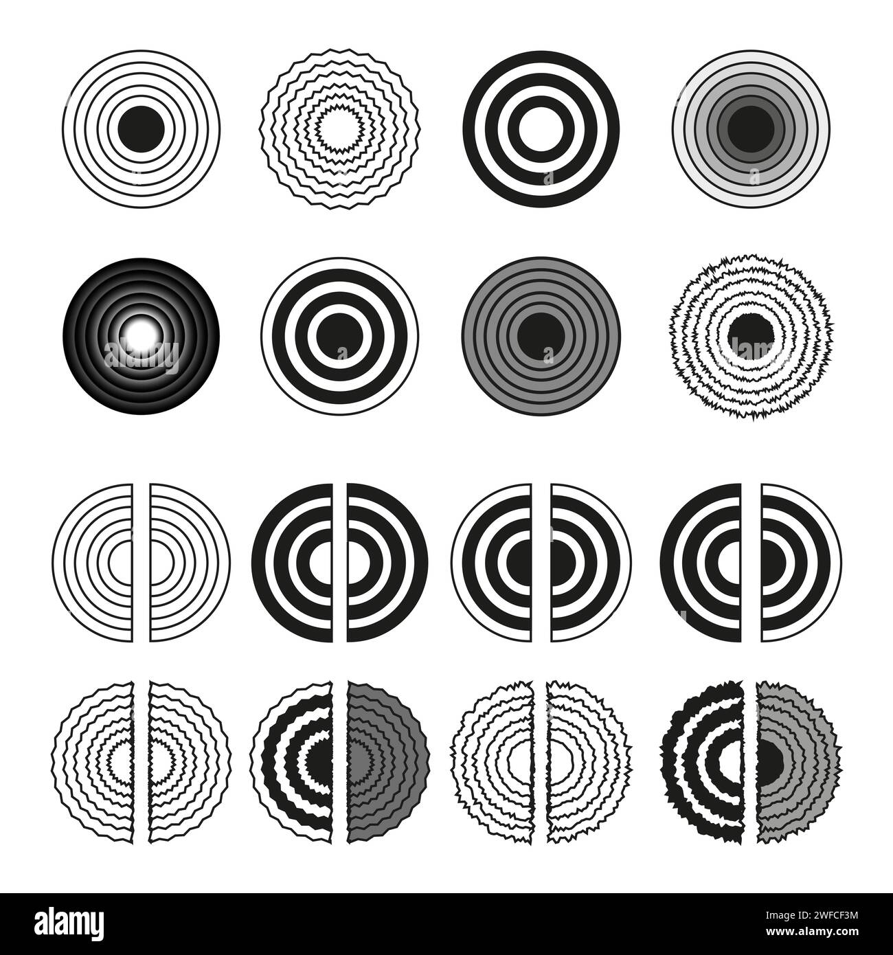 icônes de cercle. Illustration vectorielle. image de stock. SPE 10. Illustration de Vecteur