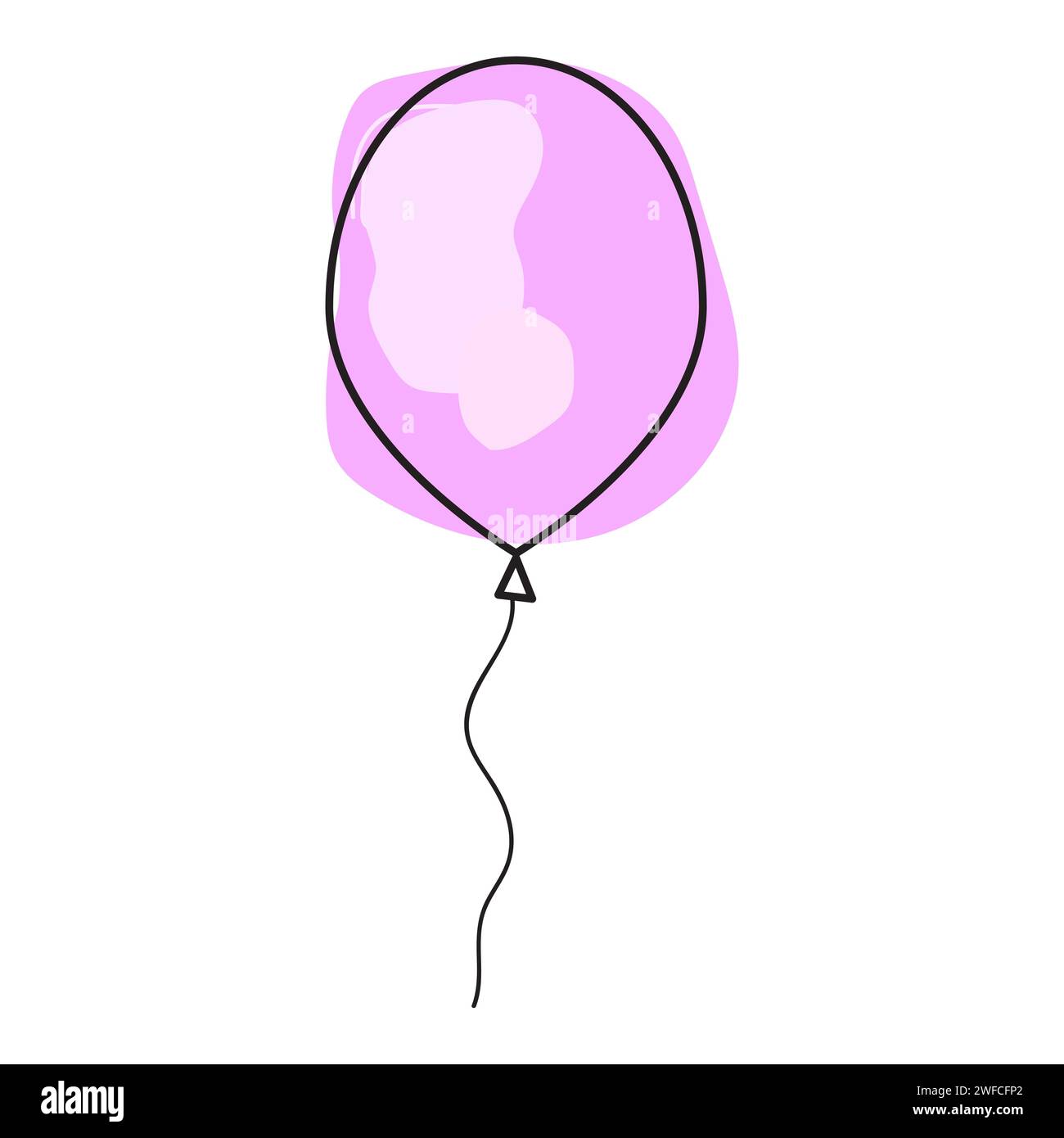 Ballon abstrait sur place pour un motif imprimé. Illustration simple. Joyeux anniversaire. Illustration vectorielle. image de stock. SPE 10. Illustration de Vecteur