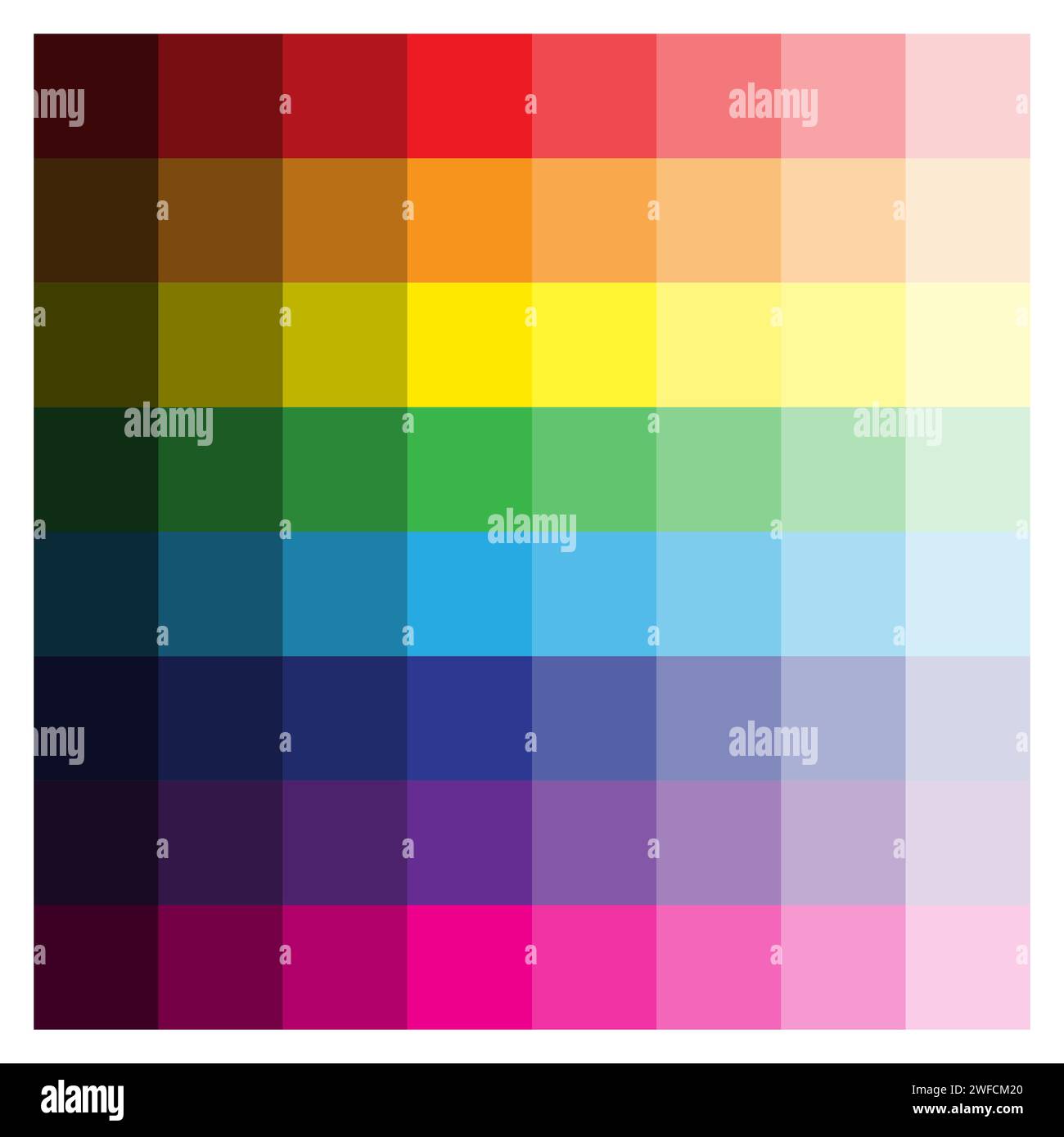 palette de couleurs sur fond clair. Motif arc-en-ciel. Design créatif. Couleur pastel. Illustration vectorielle. image de stock. SPE 10. Illustration de Vecteur