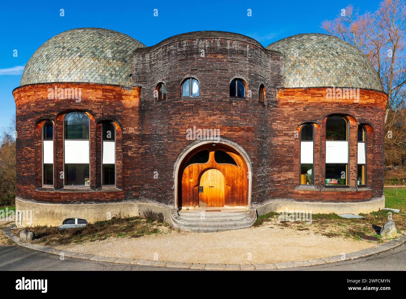 Maison de verre Dornach de l'architecte Rudolf Steiner, canton de Soleure, Suisse. The Glass House est un studio dans för atelier de meulage de verre. B Banque D'Images