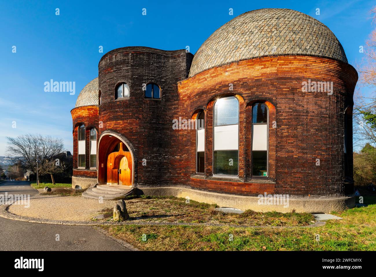 Maison de verre Dornach de l'architecte Rudolf Steiner, canton de Soleure, Suisse. The Glass House est un studio dans för atelier de meulage de verre. B Banque D'Images