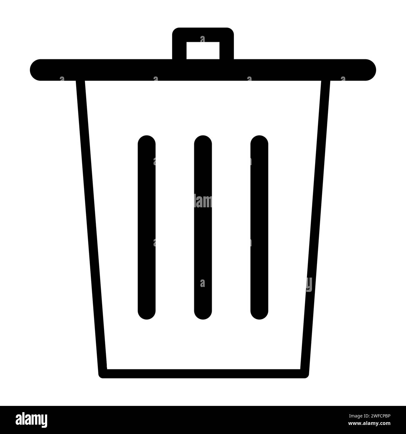 Seau pour ordures. Icône de corbeille. Illustration vectorielle. image de stock. SPE 10. Illustration de Vecteur