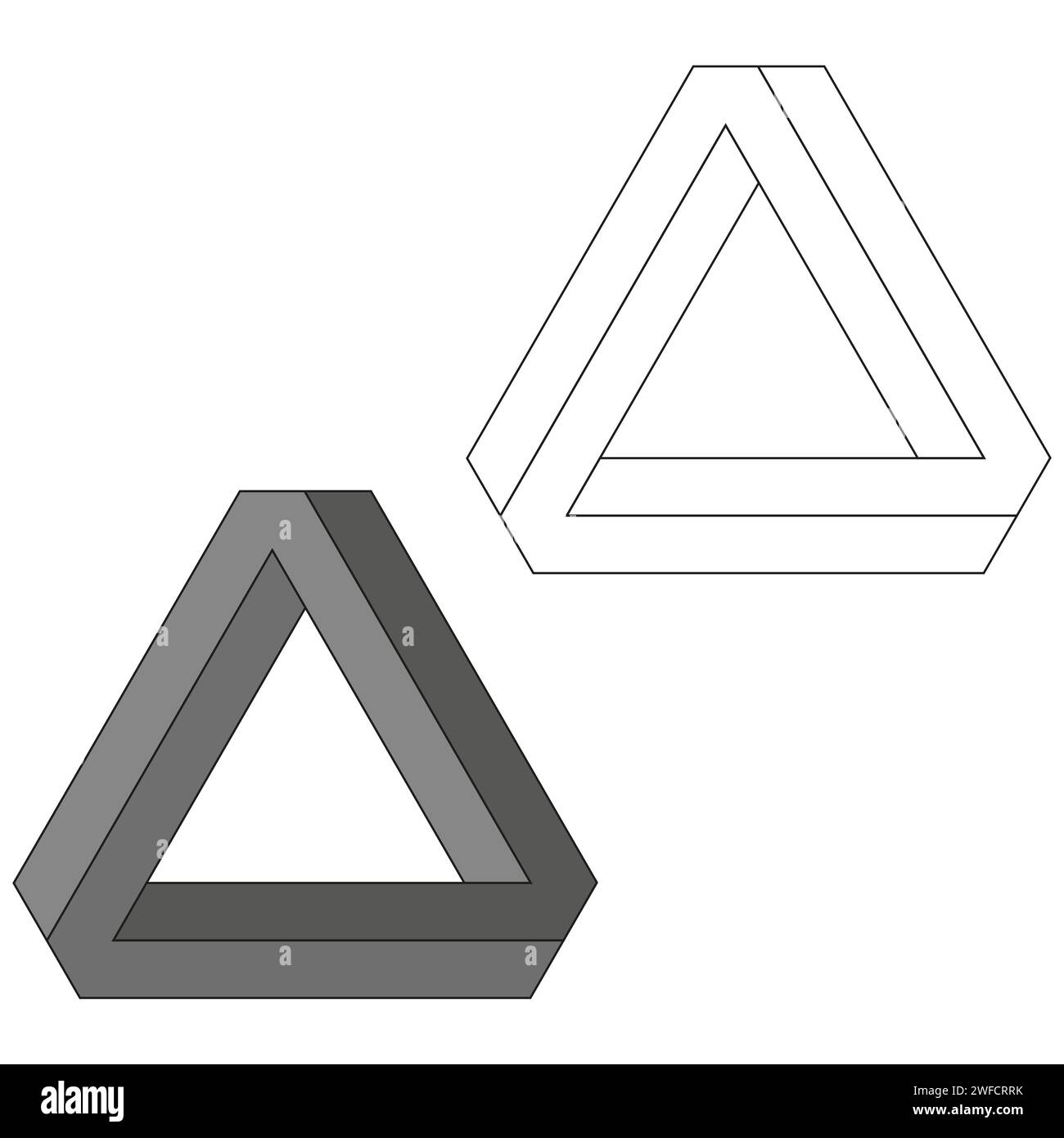 Triangles tridimensionnels fantastiques. Illustration vectorielle. image de stock. SPE 10. Illustration de Vecteur