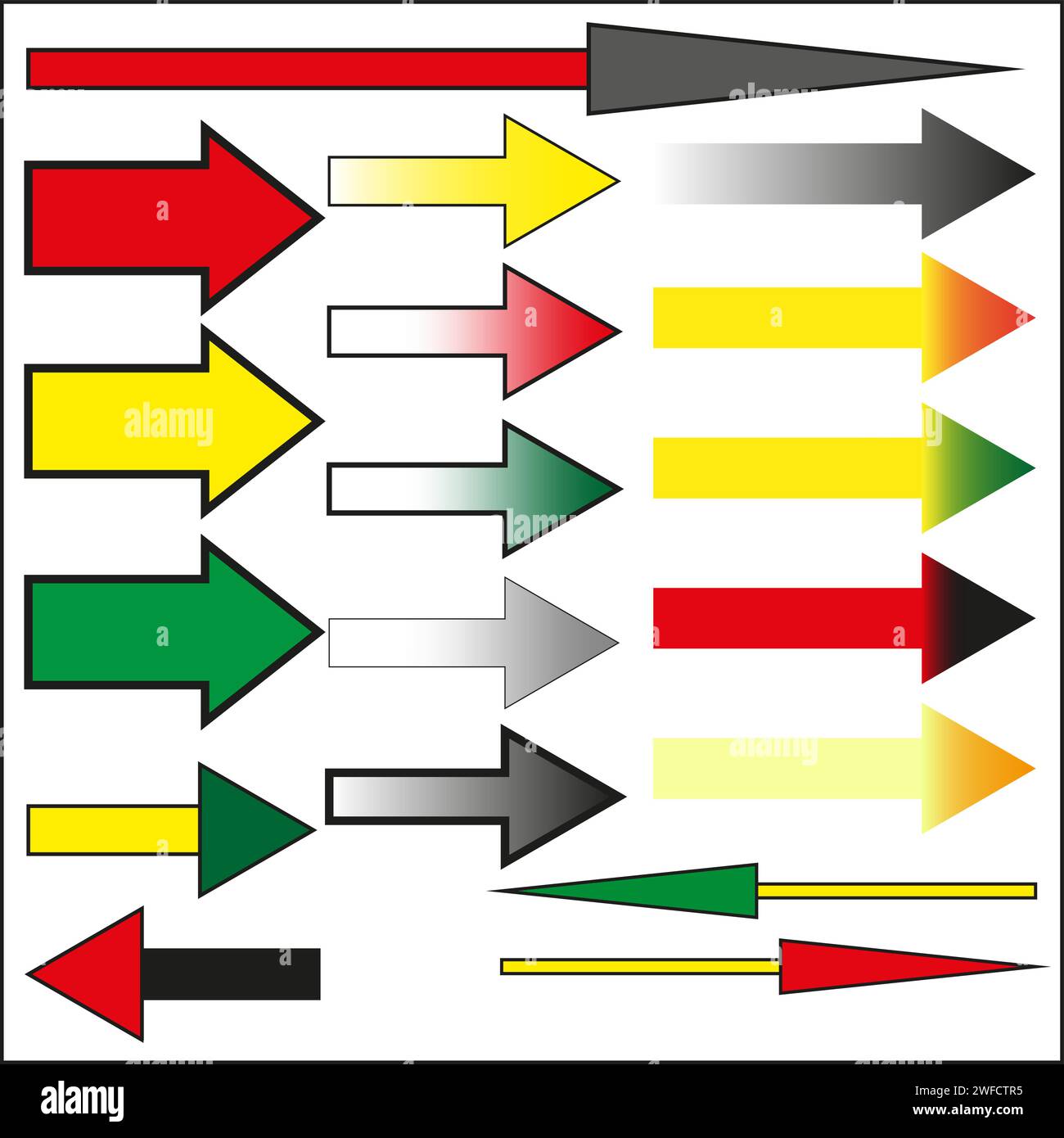 Flèches colorées différentes. Illustration vectorielle. image de stock. SPE 10. Illustration de Vecteur