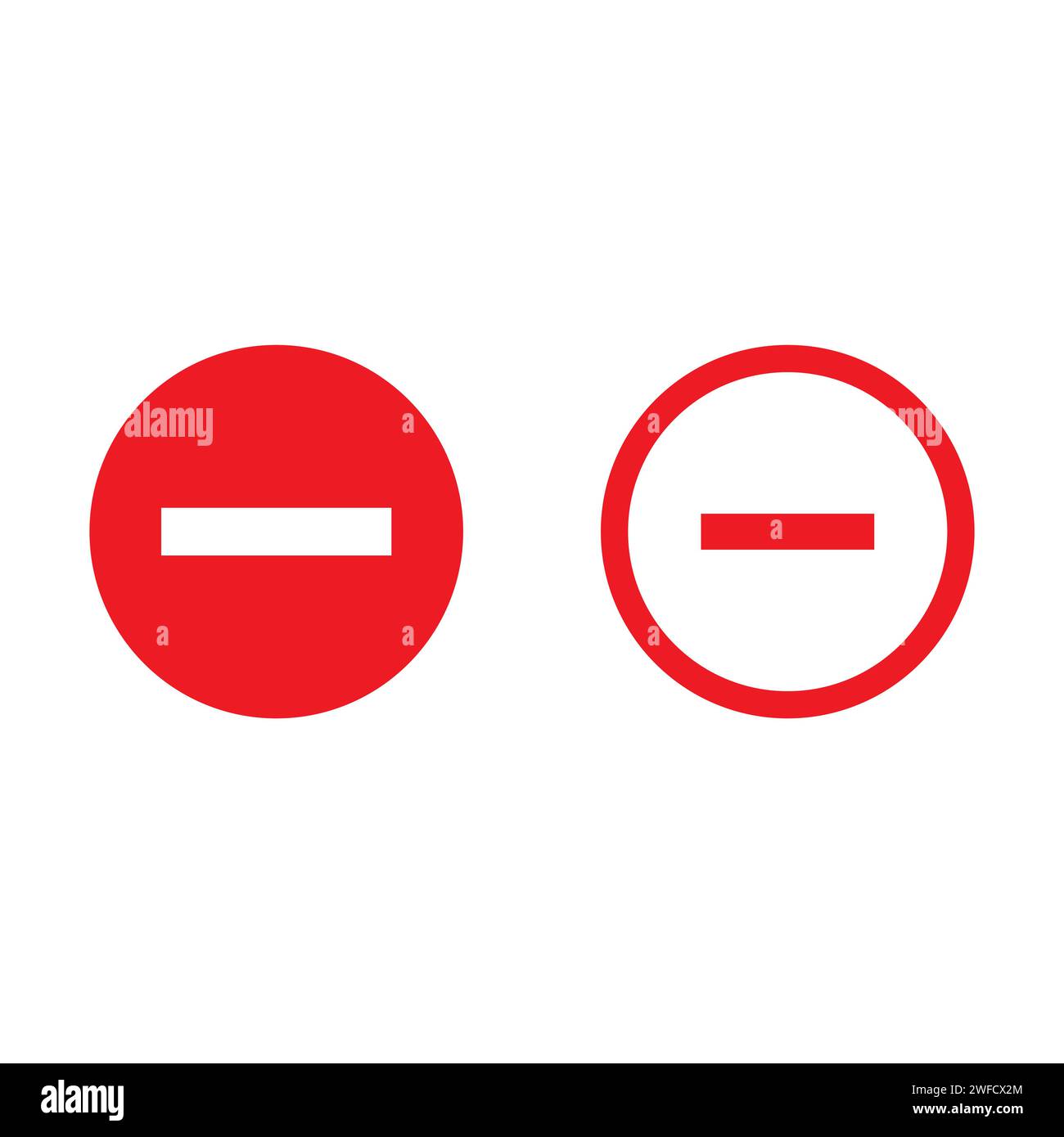 Panneau de signalisation n° Interdiction de symbole d'icône. Signe interdit. Illustration vectorielle. image de stock. SPE 10. Illustration de Vecteur
