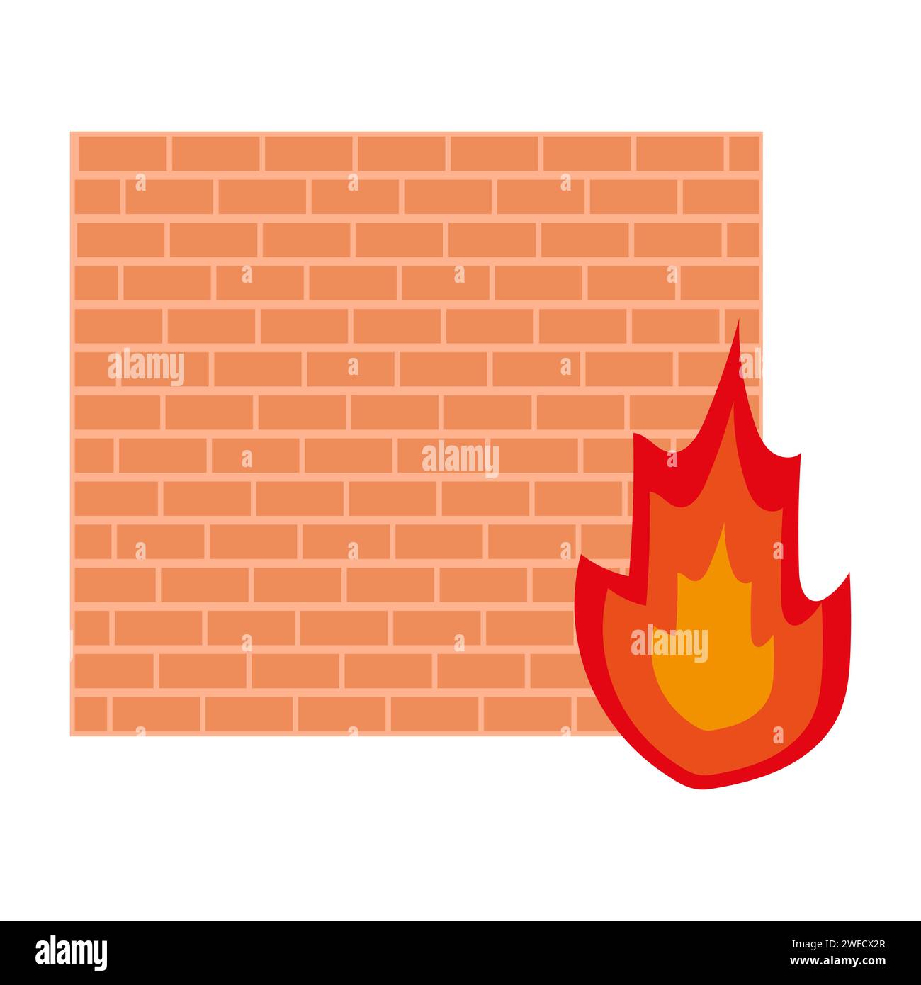 Feu de mur. Concept de technologie informatique. concept de protection des données de sécurité. Concept de confidentialité. Illustration vectorielle. image de stock. SPE 10. Illustration de Vecteur