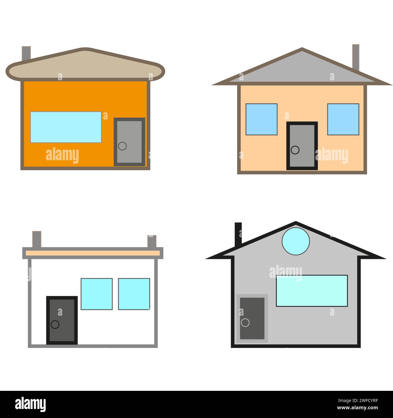 Maison sur un fond blanc. Illustration vectorielle. image de stock. SPE 10. Illustration de Vecteur