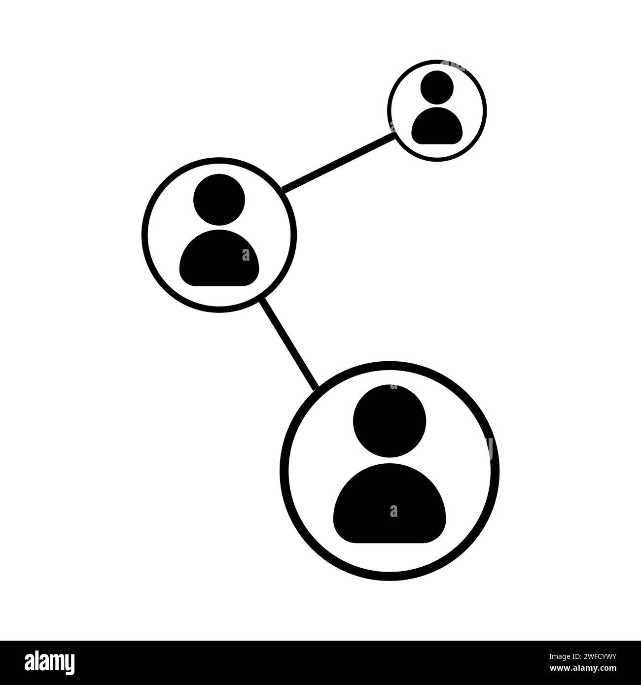 Icônes de réseau de concept. Concept de réseau Internet. Concept d'équipe. Illustration vectorielle. Image de stock. SPE 10. Illustration de Vecteur