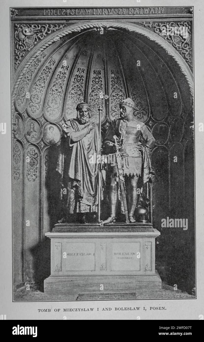 Tombe de Mieczyslaw I et Boleslaw I, Posen Pologne par Nevin Otto Winter Banque D'Images