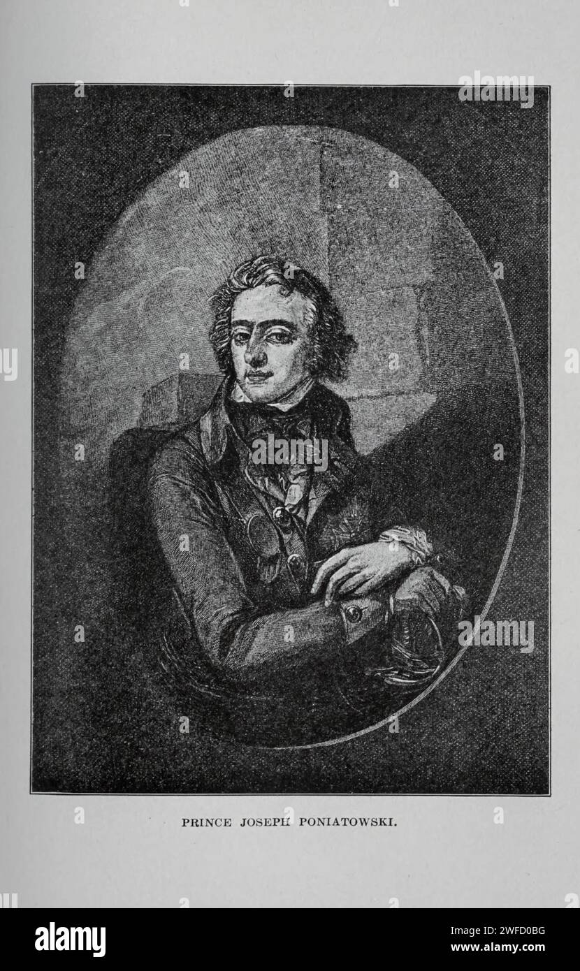 Prince Joseph Poniatowski Pologne par Nevin Otto Winter le Prince Józef Antoni Poniatowski était un général polonais, ministre de la Guerre et chef de l'armée, qui est devenu maréchal de l'Empire français pendant les guerres napoléoniennes. Neveu du roi Stanislas Auguste de Pologne Banque D'Images