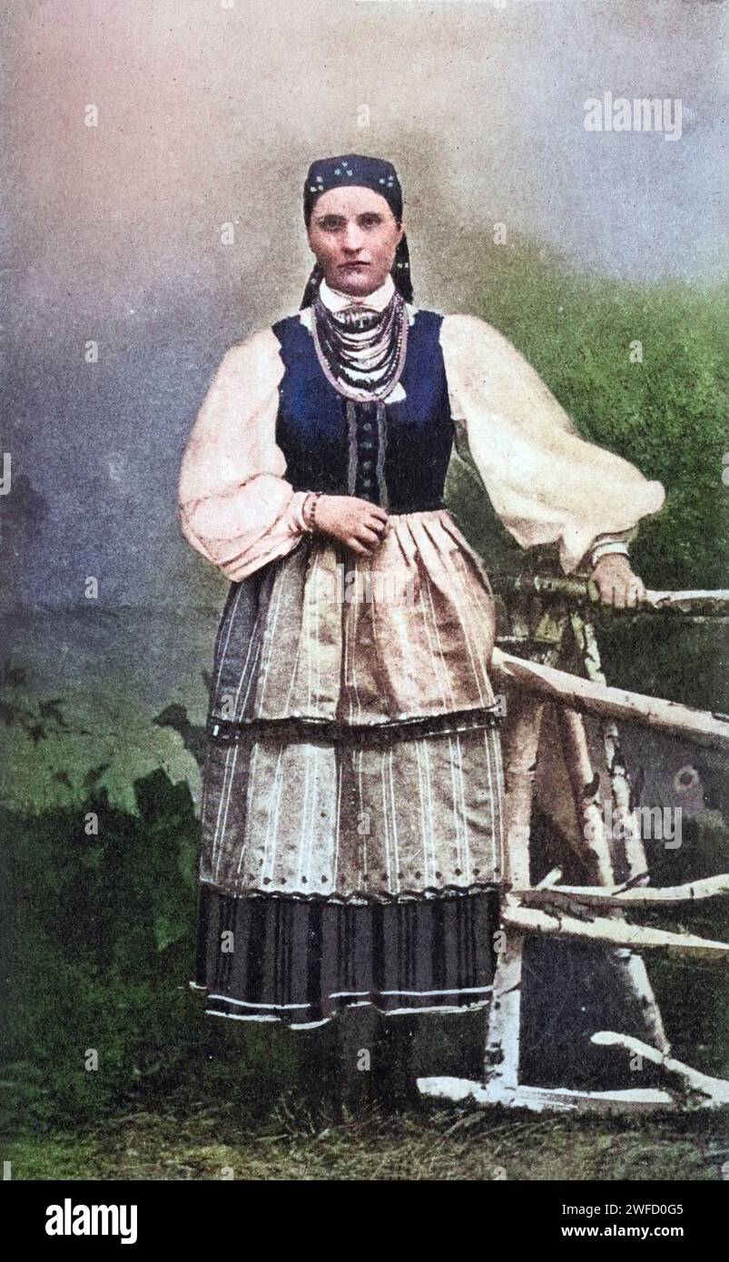 Une paysanne, Pologne russe 1913 par Nevin Otto Winter Banque D'Images