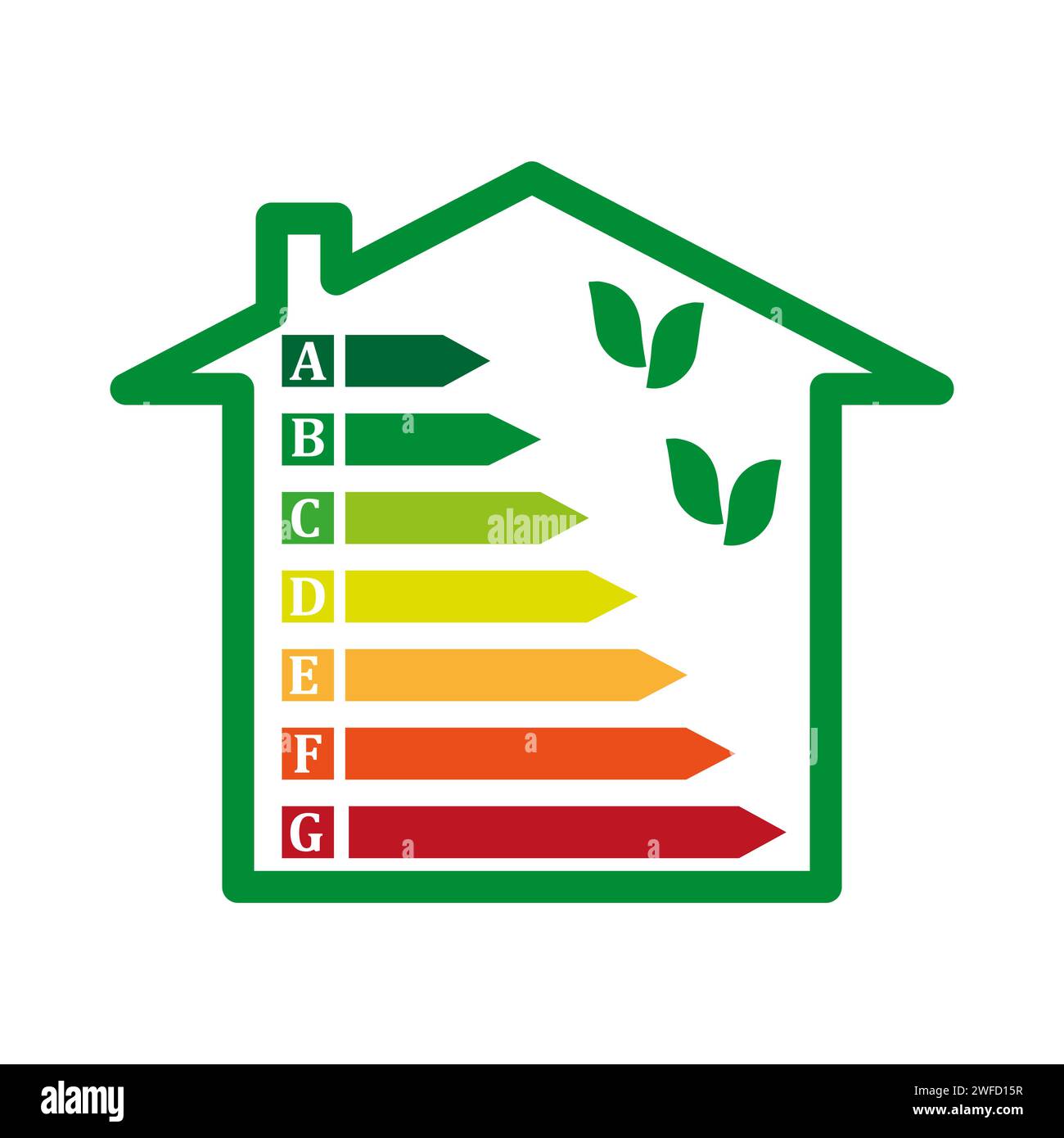 Maison de l'énergie. Énergie verte. Concept d'économie d'énergie. Illustration vectorielle. SPE 10. Illustration de Vecteur