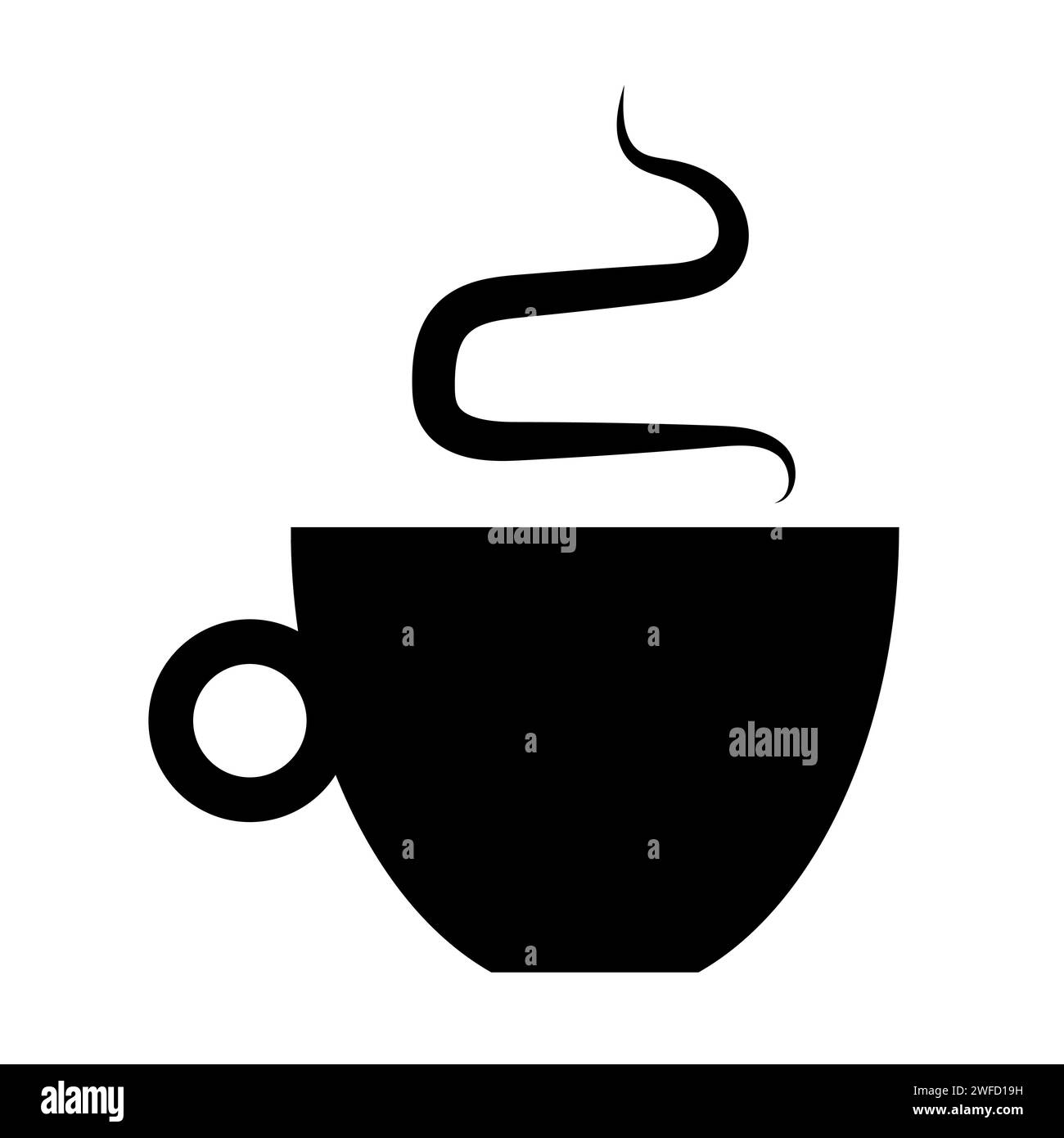 tasse avec design steam.web. Illustration vectorielle simple. image de stock. SPE 10. Illustration de Vecteur