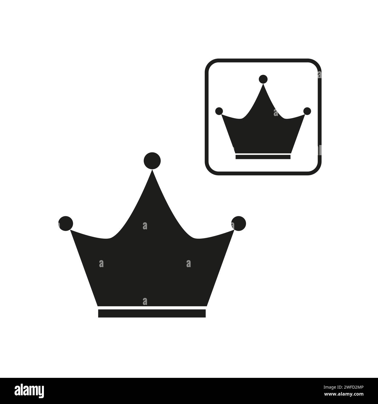 Icône royale avec couronne. Design de modèle de luxe. Illustration vectorielle. SPE 10. Illustration de Vecteur