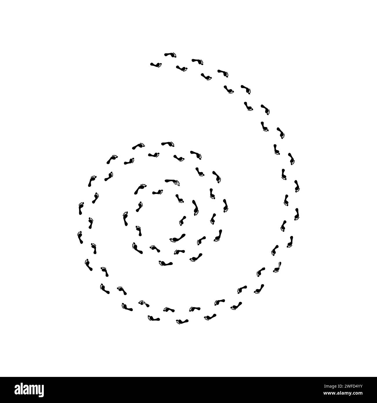 spirale d'empreintes pour la conception d'impression. Illustration vectorielle. SPE 10. Illustration de Vecteur