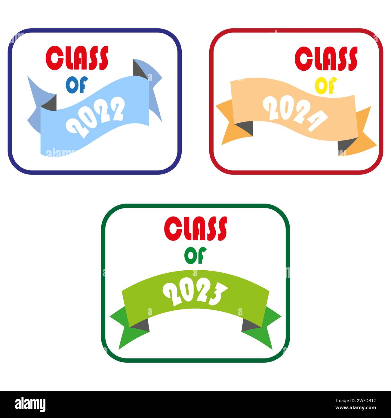 Classe de. Classe de logo de graduation de sur fond blanc. Pour la conception de graduation, la fête, le lycée ou le diplômé d'université. Illustration vectorielle. SPE 10. Illustration de Vecteur