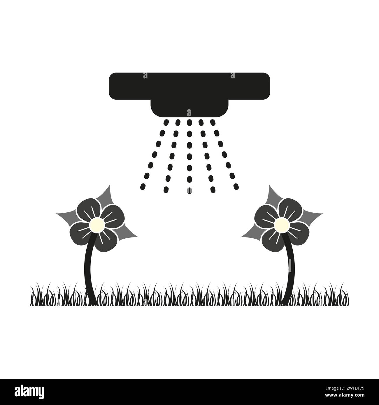 Icône irrigation. Illustration vectorielle. SPE 10. Image de stock. Illustration de Vecteur