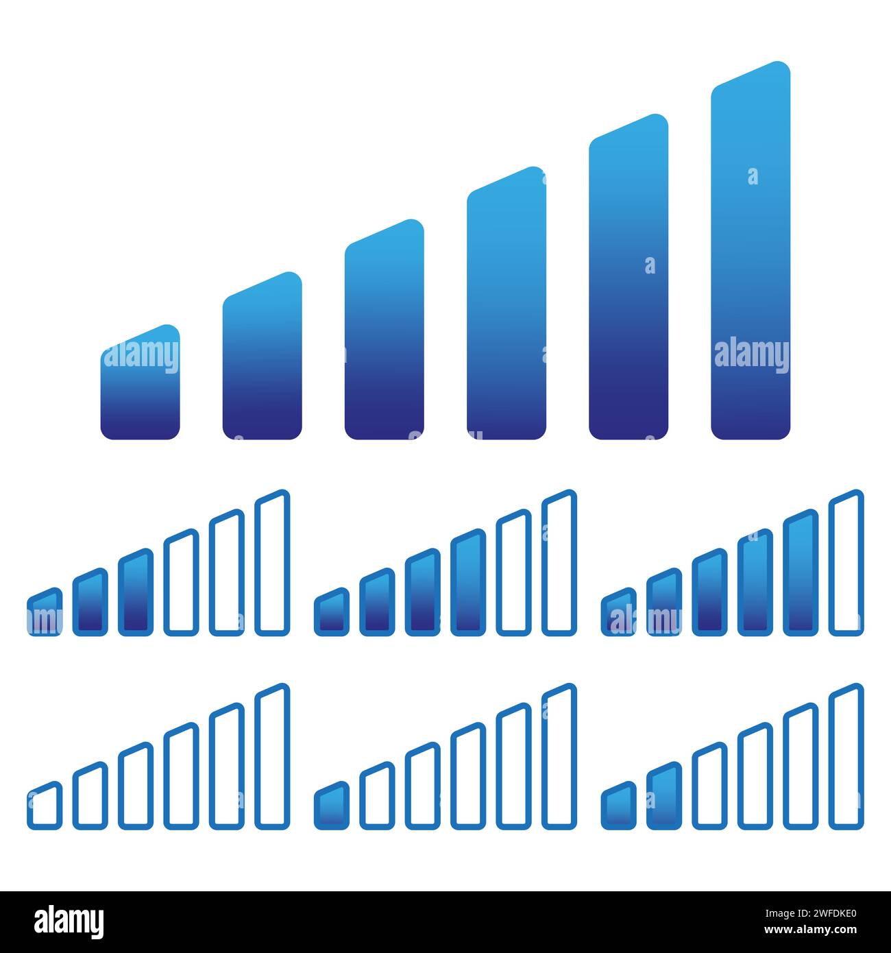 Modèle d'indicateur de puissance du signal. Wi-fi, connexion sans fil. Intensité du signal d'antenne. Illustration vectorielle. SPE 10. Image de stock. Illustration de Vecteur