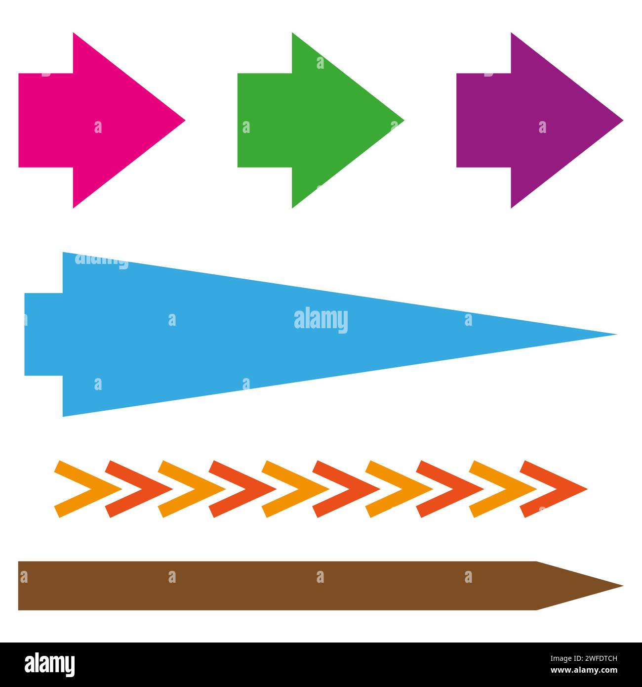 Formes de flèches colorées. Illustration vectorielle. SPE 10. Image de stock. Illustration de Vecteur