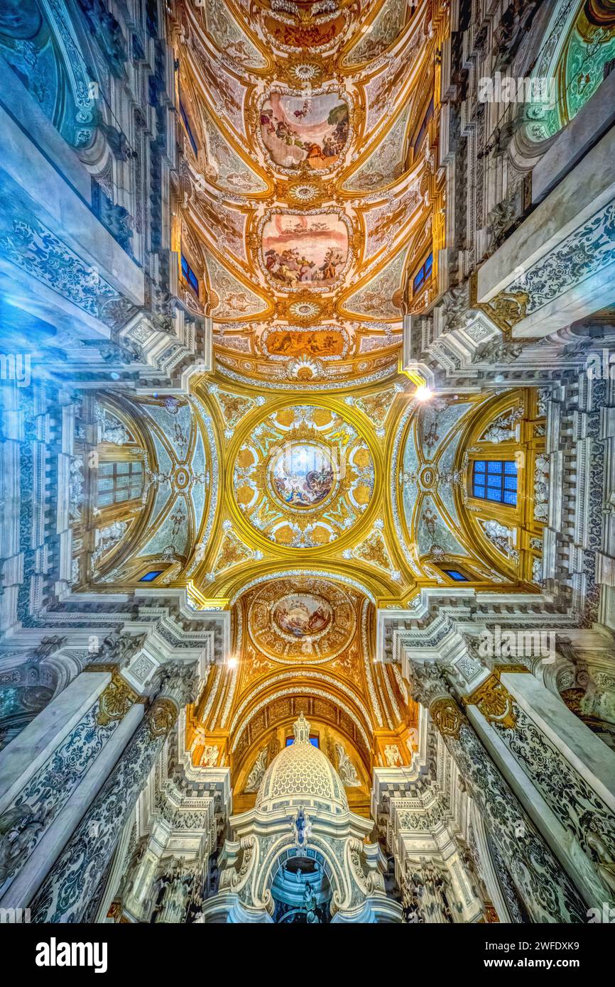 Plafond de l'église de Santa Maria Assunta, ou Gesuiti, Cannaregio, Venise Banque D'Images