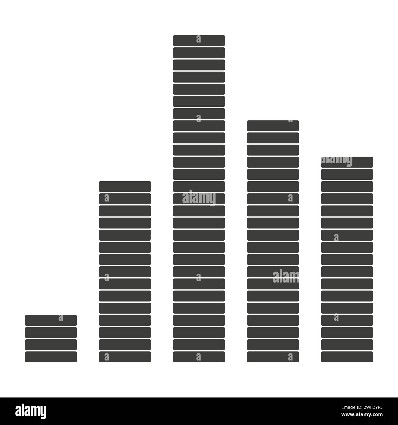 Icône ondes sonores. Barres de mixage de musique. Illustration vectorielle. SPE 10. image de stock. Illustration de Vecteur