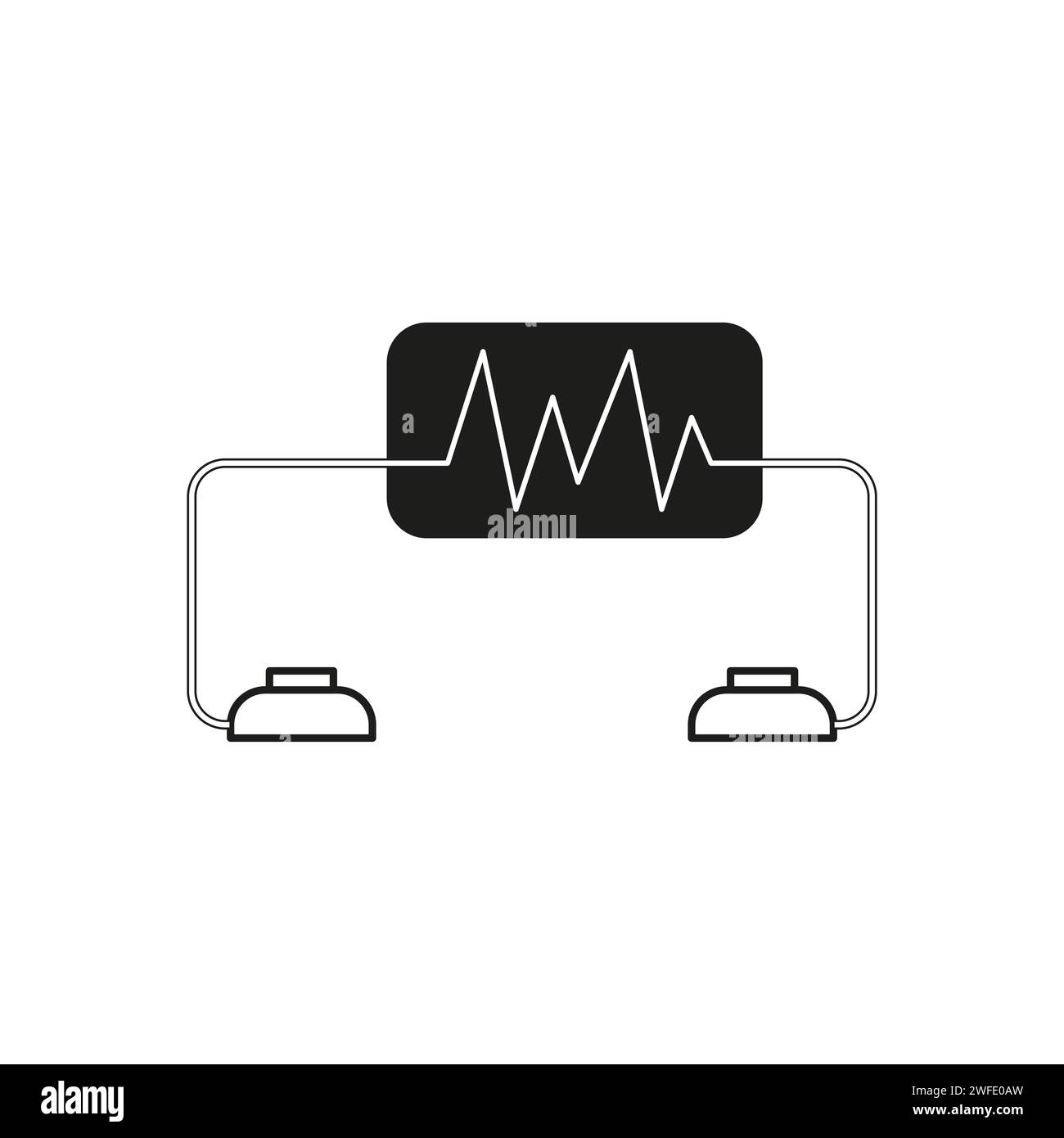 Défibrillateur, icône premiers secours. Elément de l'icône de médecine. Illustration vectorielle. SPE 10. Image de stock. Illustration de Vecteur