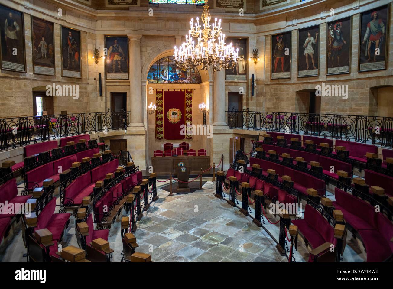 Maison des Assemblées ou Casa de Juntas, Parlement du pays basque, Gernika Lumo, province de Biscaye, Pais Vasco, Euskadi, Espagne Banque D'Images